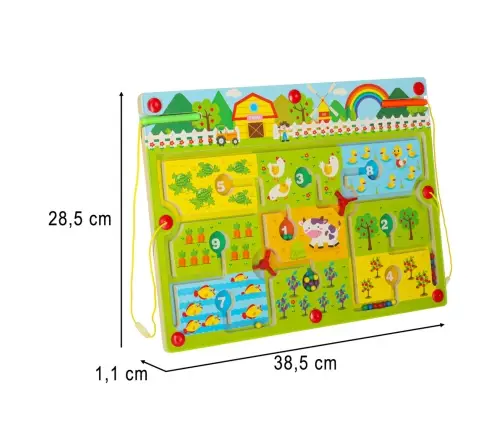 Magnētiskā labirinta koka galda spēle ceļojošai saimniecībai 2 spēlētājiem