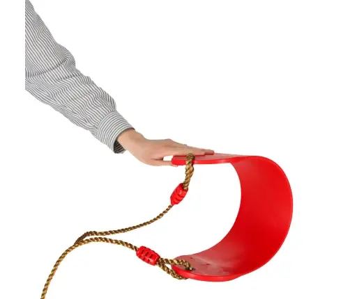 Bērnu dārza šūpoles plakanas izturīgas sarkanas