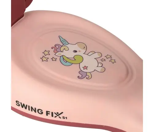 LED Swing FIX S1 gravitācijas skrejritenis ar rokturi rozā krāsā līdz 65 kg