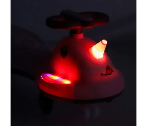 LED Swing FIX S1 gravitācijas skrejritenis ar rokturi rozā krāsā līdz 65 kg