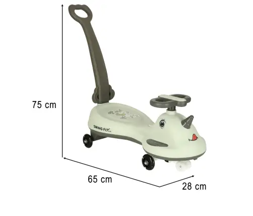 LED Swing FIX S1 gravitācijas skrejritenis ar rokturi pelēks max 65kg