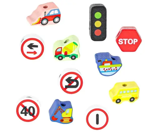 Koka bloki transportlīdzekļu ceļa zīmju vītņošanai