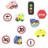 Koka bloki transportlīdzekļu ceļa zīmju vītņošanai