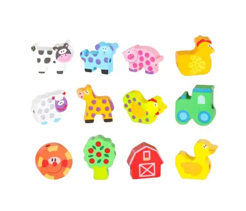 Koka bloki vītņošanas dēļu dēļu fermas dzīvniekiem