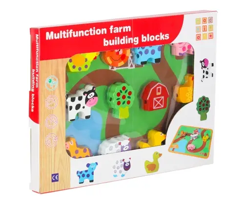 Koka bloki vītņošanas dēļu dēļu fermas dzīvniekiem