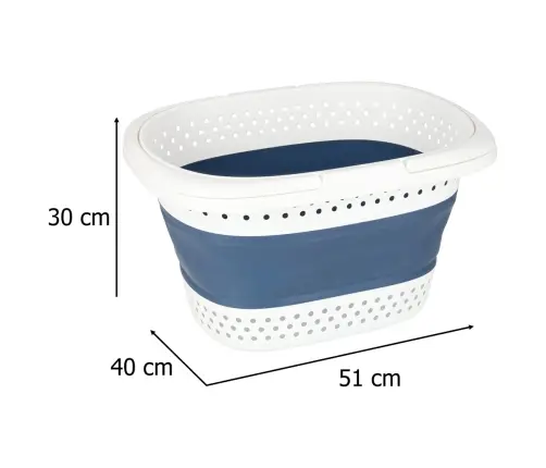 Veļas veļas groza locīšanas silikona lielais grozs 32L