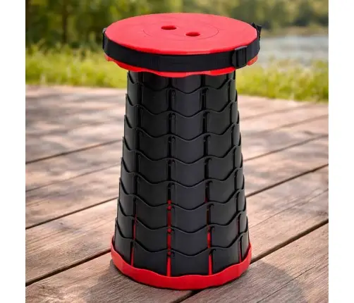 Saliekamais krēsls saliekamais taburete taburete mājas dārza kempingam sarkans