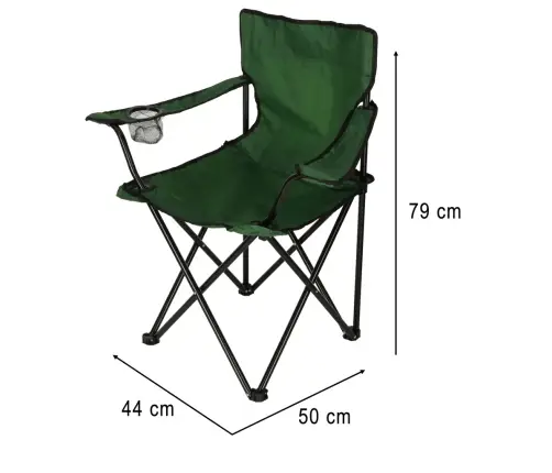 LUARO pludmales saliekamais zvejas krēsls zaļš