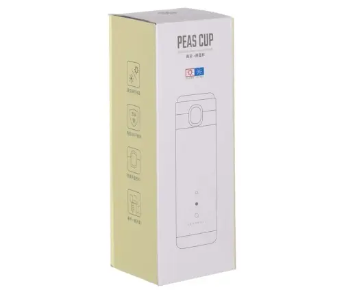 Termiskā krūze ar iemuti LED termoss 420ml rozā krāsā