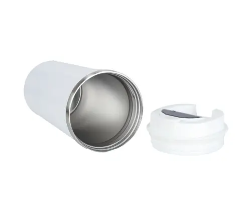 Termiskā krūze ar iemuti LED termoss 500ml balta