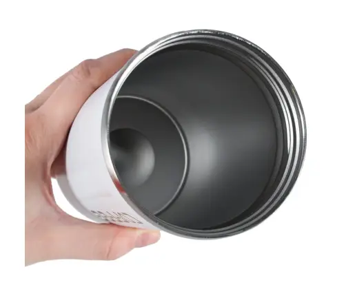 Termiskā krūze ar iemuti LED termoss 500ml balta