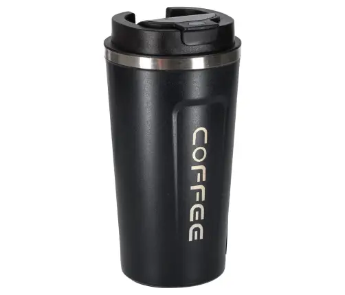Termiskā krūze ar iemuti LED termoss 500ml melns