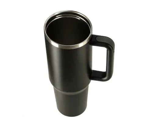 Termiskā krūze ar salmiņu un rokturi termoss 1200ml melns