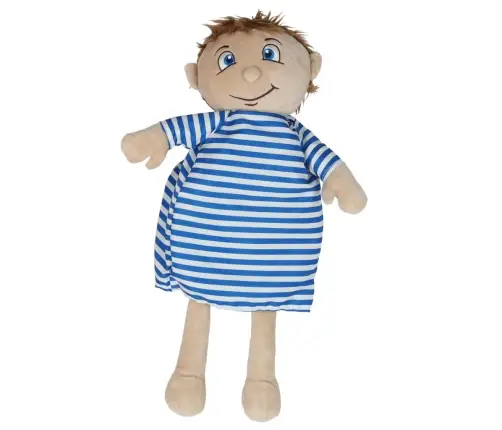 Maskot lelle, kas mācās anatomiju zēns