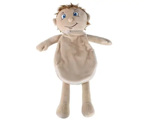 Maskot lelle, kas mācās anatomiju zēns