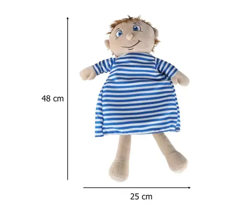 Maskot lelle, kas mācās anatomiju zēns