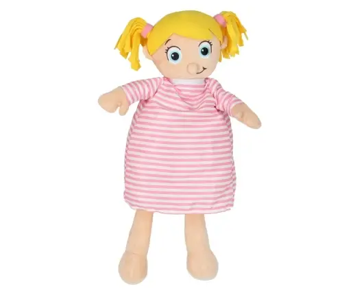 Maskot lelle, kas mācās anatomiju meitene