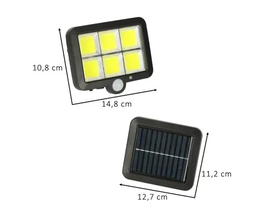 Saules kustības un krēslas sensora lampa 120 LED