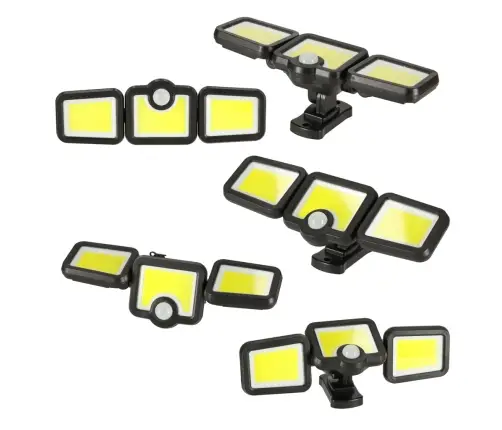 LED saules lampa 3in1 ar krēslas kustības sensoru
