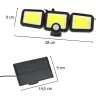 LED saules lampa 3in1 ar krēslas kustības sensoru