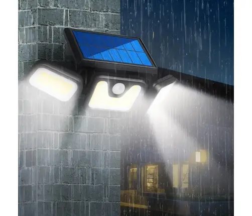 LED saules lampa 3in1 ar krēslas kustības sensoru