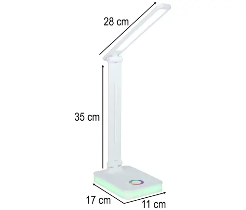 LED galda lampa salokāma touch USB