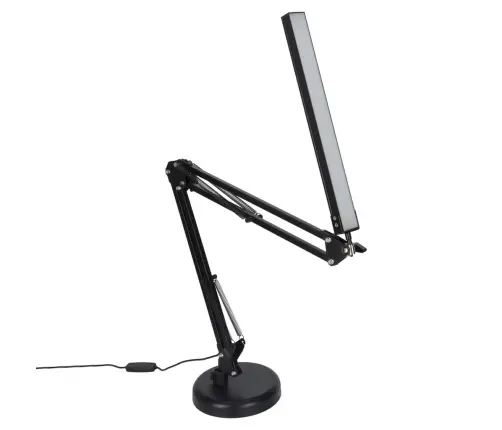 LED galda lampa USB grozāmā roka 2 stiprinājuma metodes