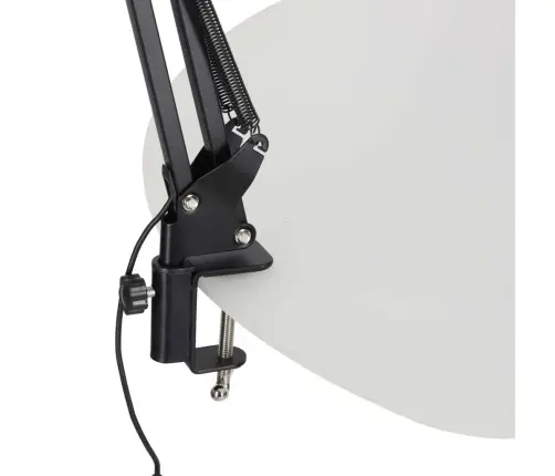 LED galda lampa USB grozāmā roka 2 stiprinājuma metodes