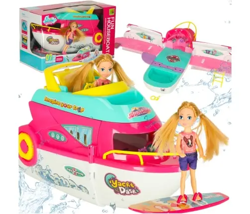 Leļļu laiva ballīte jahta izvelkamā leļļu sērfošanas dēlis