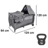 Ceļojumu gultiņa salokāms divu līmeņu pārtinamais galds maks. 15 kg