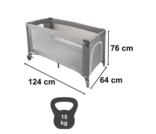 Ceļojumu gultiņa salokāma ar matraciņu maks. 15 kg