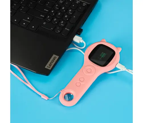 Optiskā mikroskopa digitālā lupa 500x 2Mpx rozā krāsā