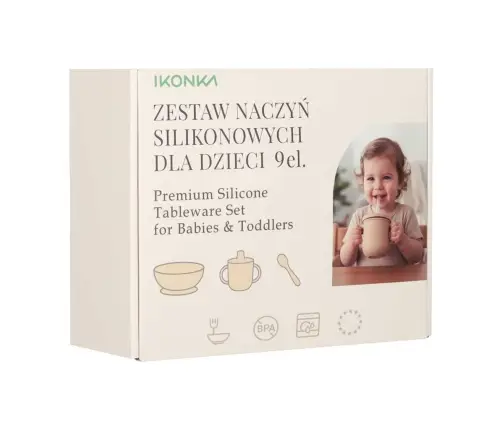 Silikona trauki zīdaiņiem zīdaiņu krabju komplekts 9 gabali tumši rozā krāsā