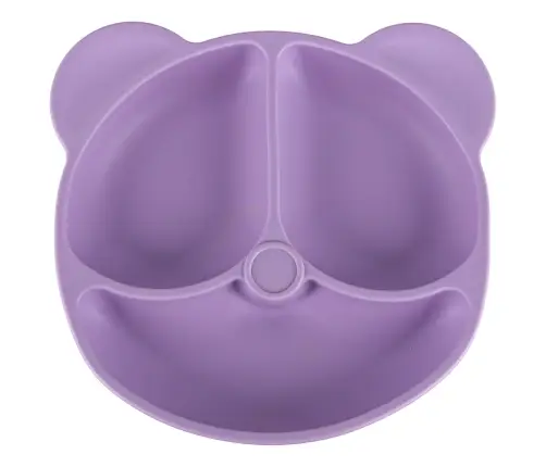 Bērnu silikona piederumu komplekts ar 8 gabaliem violets
