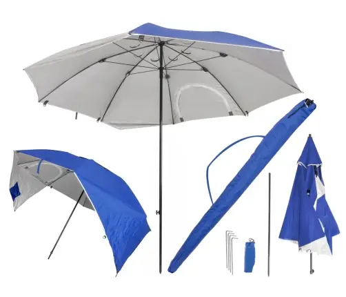 Pludmales lietussargs dārza telts locīšanas liels
