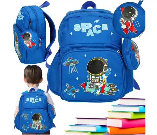 Bērnudārza skolas mugursoma bērnu astronauta 30x14x23cm