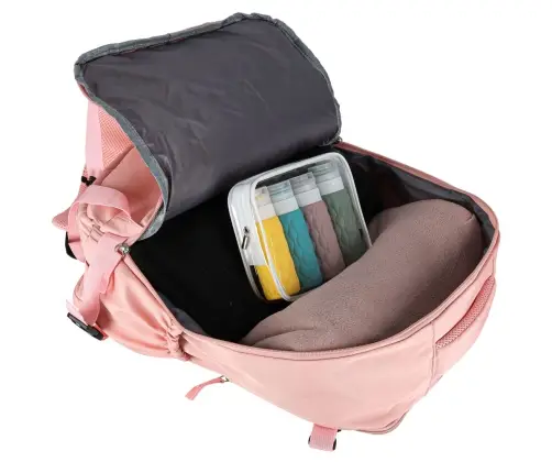 Bagāžas ceļojumu mugursoma rozā 45x30 cm