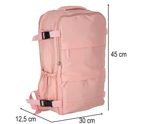 Bagāžas ceļojumu mugursoma rozā 45x30 cm