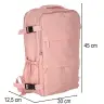 Bagāžas ceļojumu mugursoma rozā 45x30 cm