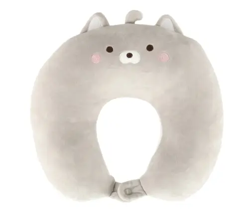 Ceļojumu spilvens 2in1 kakla rullis lidmašīnai automašīnai talismans kaķis