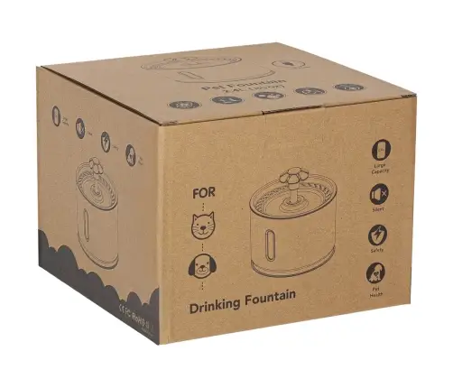 Dzirdinātājs strūklaka sunim kaķim automātiskais USB LED dzirdinātājs 2,4 l tīrīšanas filtrs