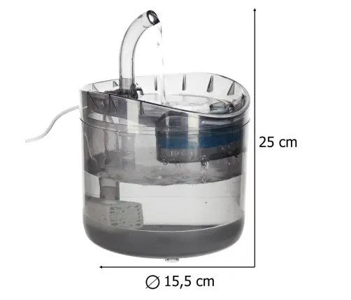 Dzirdināšanas strūklaka sunim kaķim automātiskais USB dzirdinātājs 1,8 l tīrīšanas filtrs