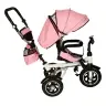 Trike Fix V3 tricikls 3in1 ratiņi velosipēds 360 grozāms bezmaksas ritenis rozā krāsā