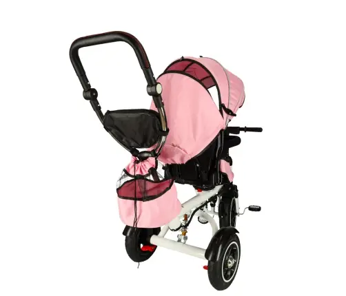Trike Fix V3 tricikls 3in1 ratiņi velosipēds 360 grozāms bezmaksas ritenis rozā krāsā