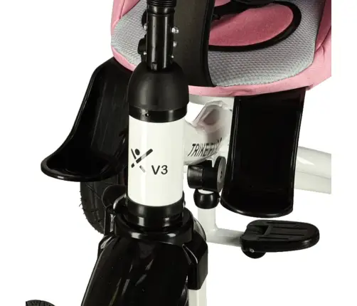 Trike Fix V3 tricikls 3in1 ratiņi velosipēds 360 grozāms bezmaksas ritenis rozā krāsā