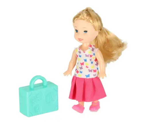 Pasažieru lidmašīna lellēm 2in1 saliekamie aksesuāri rozā krāsā