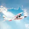 Attālināti vadāms Cessna 182 planieris akrobāts 2.4GHz gaisa kuģis