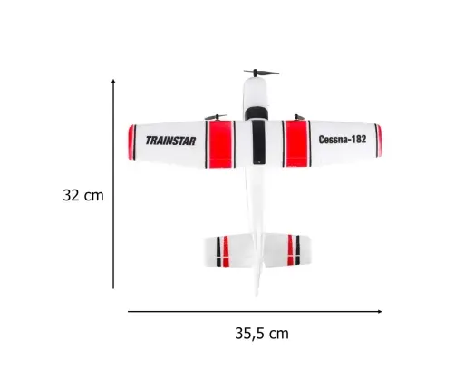 Attālināti vadāms Cessna 182 planieris akrobāts 2.4GHz gaisa kuģis