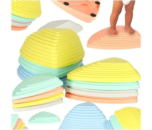 Sensorais ceļš upes akmeņi līdzsvara apmācībai grīda ir lava play 11 elementi pasteļtoņi