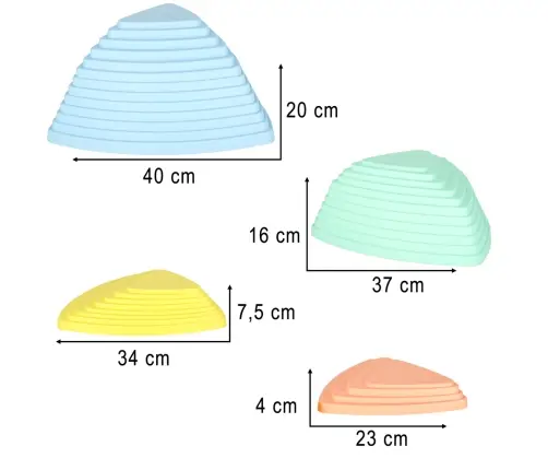 Sensorais ceļš upes akmeņi līdzsvara apmācībai grīda ir lava play 11 elementi pasteļtoņi